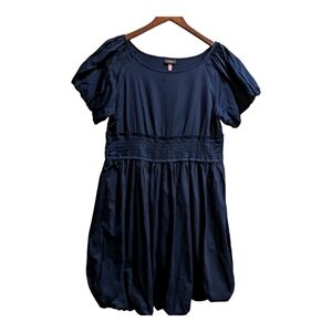 Lindex short navy blue balloon dress